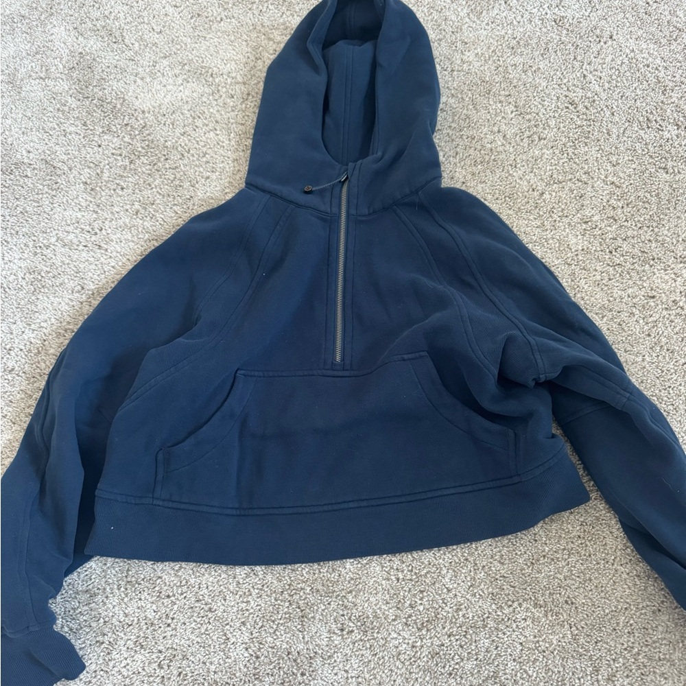 lululemon athletica Deep Blue Scuba Cropped Hoodie
